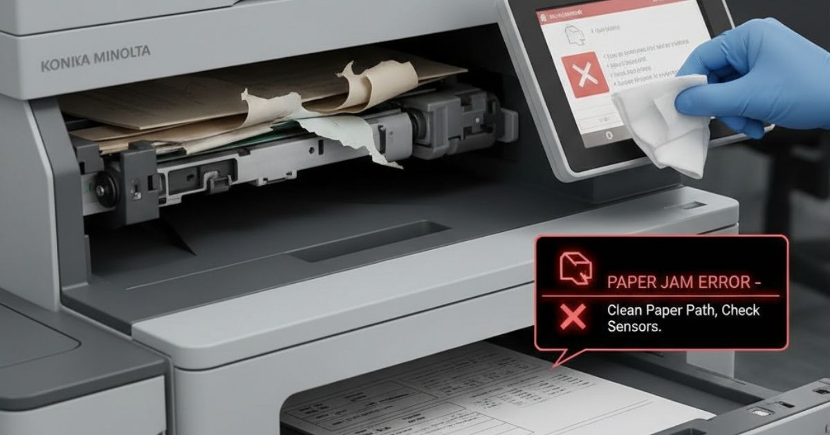 خطاهای تغذیه کاغذ و سنسورها